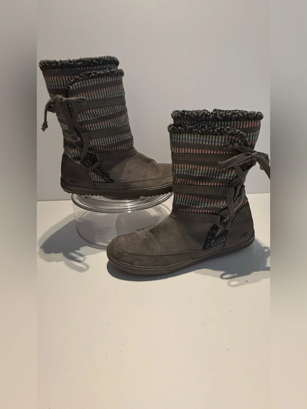 Rocket Dog Gray sweater Knit Multicolor Winter Boots